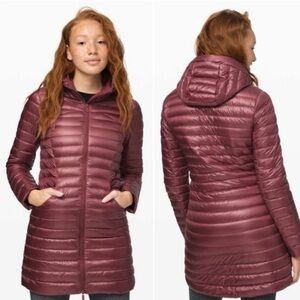 Lululemon Pack It Down Jacket Size 4 Puffer Lightweight Hooded Chianti Orig $248